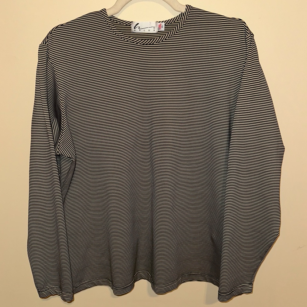 Haley Knit striped shirt XL